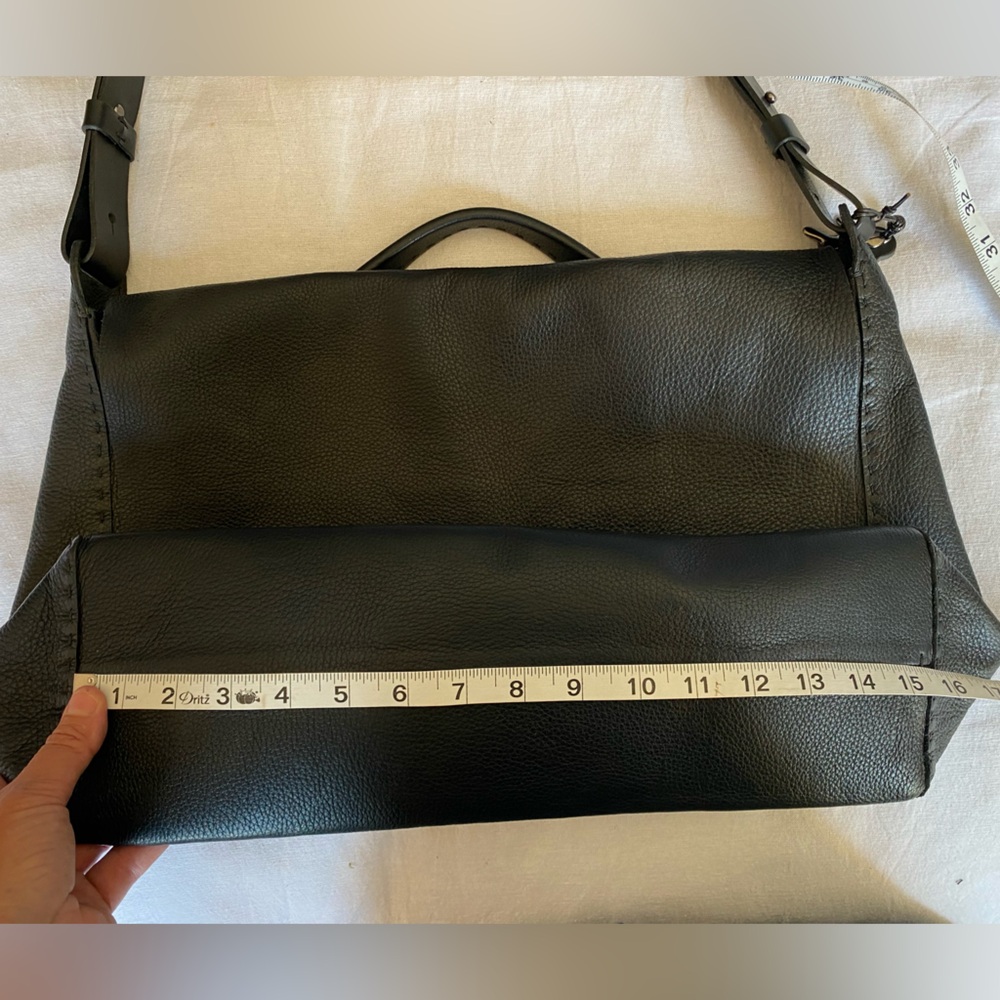 Black Leather Crossbody Bag - Picture 15 of 16